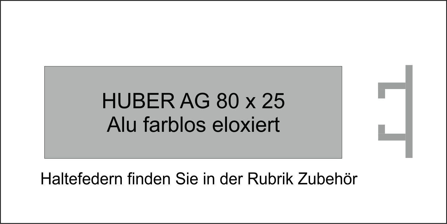 Briefkastenschild<br> Huber AG